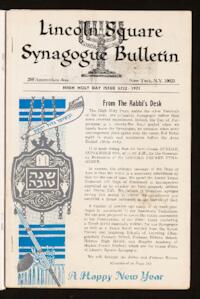 Lincoln Square Synagogue Bulletin