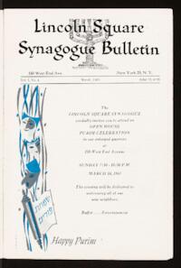 Lincoln Square Synagogue Bulletin Vol. 1 No. 4