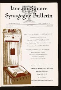Lincoln Square Synagogue Bulletin Vol. 1 No. 6