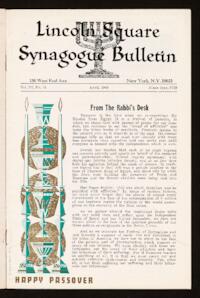 Lincoln Square Synagogue Bulletin Vol. III No. 15