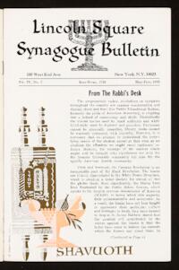 Lincoln Square Synagogue Bulletin Vol. IV No. 7