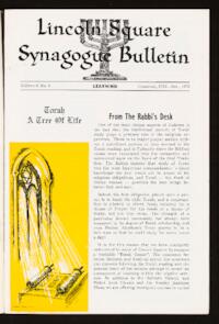 Lincoln Square Synagogue Bulletin Vol. 8 No. 2