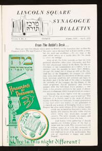 Lincoln Square Synagogue Bulletin Vol. 8 No. 8