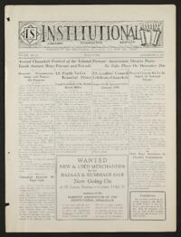 Institutional Vol. XXI No. 16