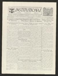 Institutional Vol. XXII No. 19