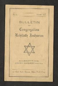Kehilath Jeshurun Bulletin No. 3
