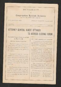 Kehilath Jeshurun Bulletin No. 9