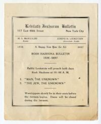 Kehilath Jeshurun Bulletin