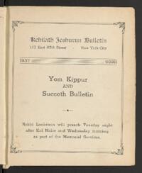 Kehilath Jeshurun Bulletin