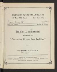 Kehilath Jeshurun Bulletin