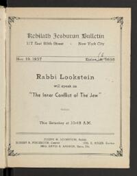 Kehilath Jeshurun Bulletin