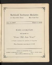 Kehilath Jeshurun Bulletin