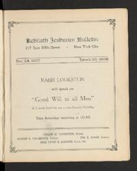 Kehilath Jeshurun Bulletin