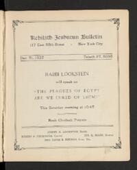 Kehilath Jeshurun Bulletin