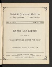 Kehilath Jeshurun Bulletin