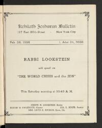 Kehilath Jeshurun Bulletin