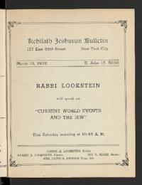 Kehilath Jeshurun Bulletin