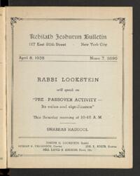 Kehilath Jeshurun Bulletin