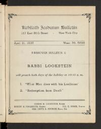 Kehilath Jeshurun Bulletin
