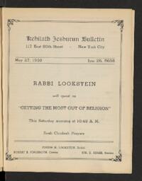 Kehilath Jeshurun Bulletin