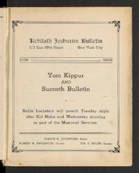 Kehilath Jeshurun Bulletin