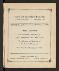Kehilath Jeshurun Bulletin