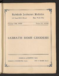 Kehilath Jeshurun Bulletin