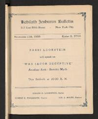 Kehilath Jeshurun Bulletin