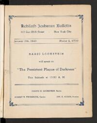 Kehilath Jeshurun Bulletin