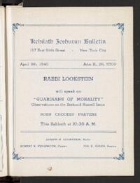 Kehilath Jeshurun Bulletin