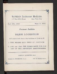 Kehilath Jeshurun Bulletin
