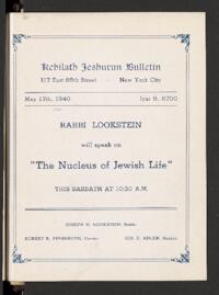 Kehilath Jeshurun Bulletin