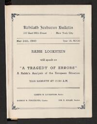 Kehilath Jeshurun Bulletin