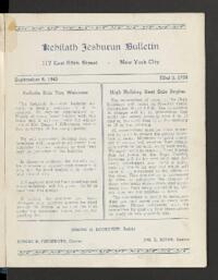 Kehilath Jeshurun Bulletin