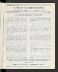 Kehilath Jeshurun Bulletin