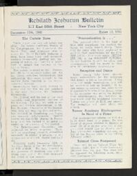 Kehilath Jeshurun Bulletin