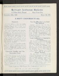 Kehilath Jeshurun Bulletin