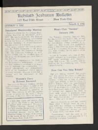 Kehilath Jeshurun Bulletin