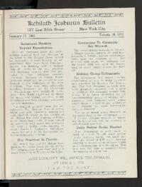 Kehilath Jeshurun Bulletin