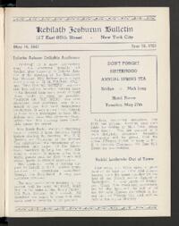 Kehilath Jeshurun Bulletin
