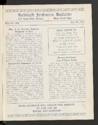 Kehilath Jeshurun Bulletin