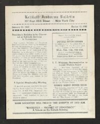 Kehilath Jeshurun Bulletin
