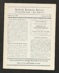 Kehilath Jeshurun Bulletin
