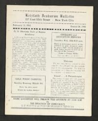 Kehilath Jeshurun Bulletin