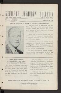 Kehilath Jeshurun Bulletin