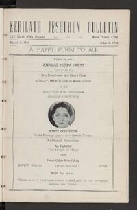 Kehilath Jeshurun Bulletin