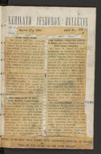 Kehilath Jeshurun Bulletin