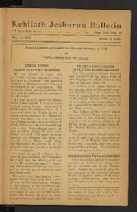 Kehilath Jeshurun Bulletin