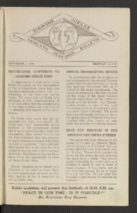 Kehilath Jeshurun Bulletin