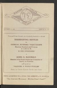 Kehilath Jeshurun Bulletin
